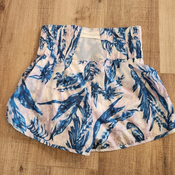 Free People Movement The Way Home Running Shorts Medium Blue Floral Tropical - Picture 3 of 10